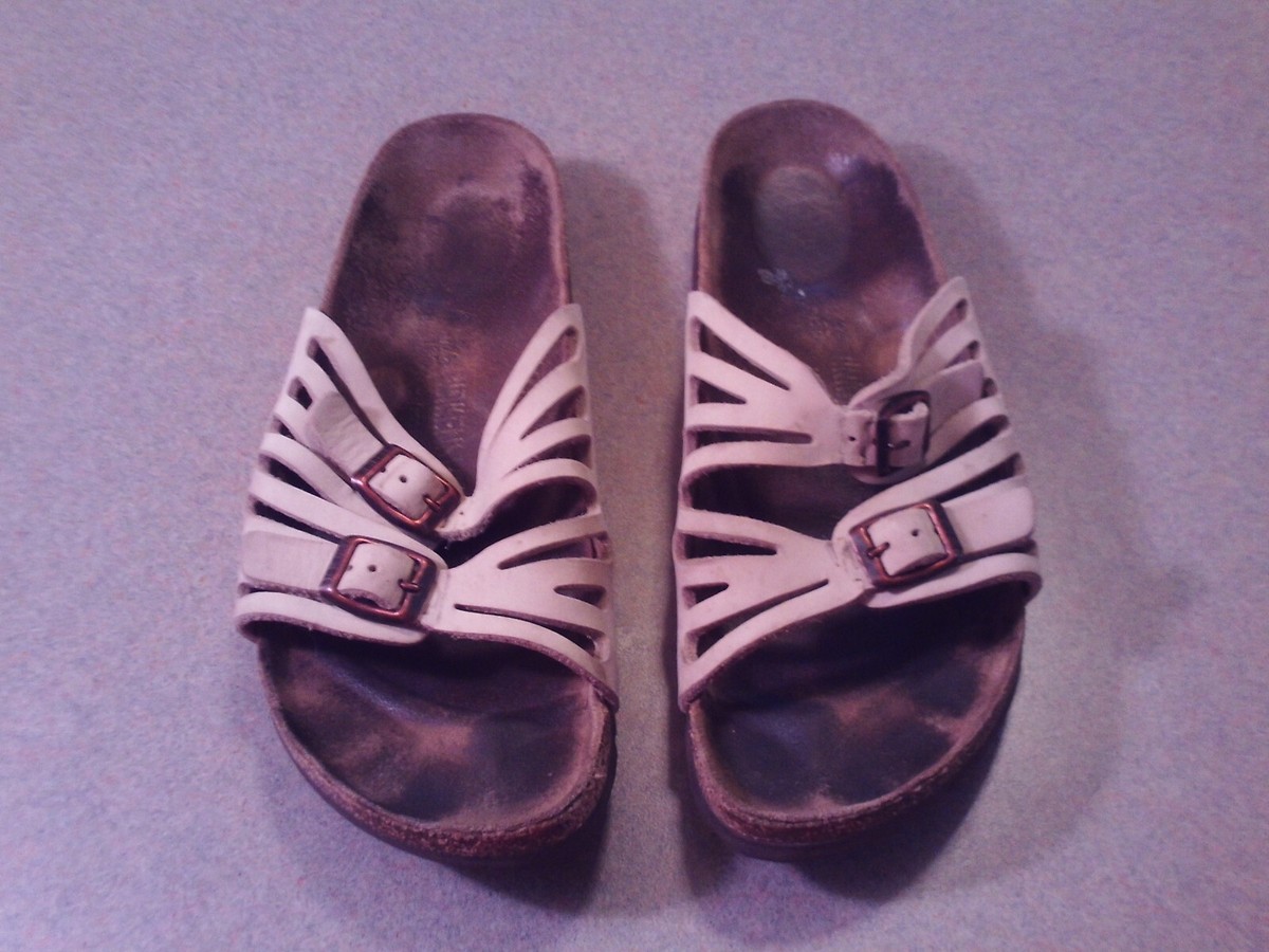 Birkenstock Granada Womens Tan Leather Slide Sandals Double - Main Image