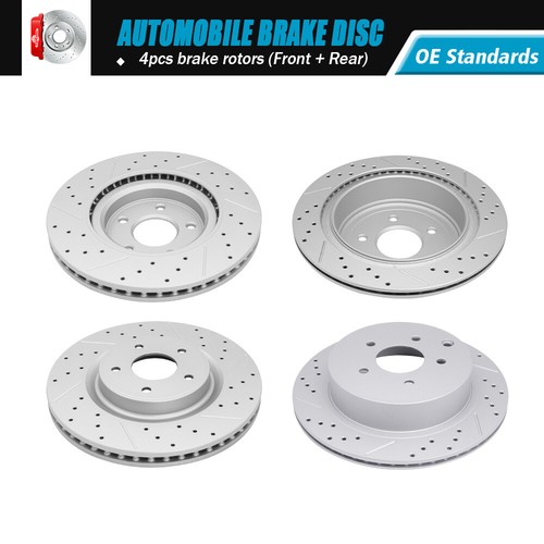 Front and Rear Drilled Brake Rotors for Nissan Pathfinder Murano