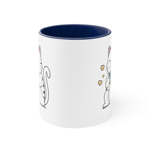 Kit Tea Cat #2 | Accent Coffee Mug, 11oz - Picture 19 of 21