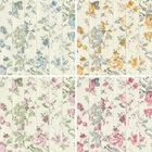 Muriva Floral Rose Flower Pattern Wallpaper Faux Wood Beam Effect Textured Roll