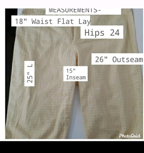 St. John's Bay Womens Sz 14 Stretch Yellow white Long Womens Bermuda Shorts - Picture 6 of 7