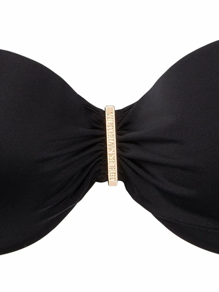 Nuevo con etiquetas Top de Bikini Victorias Secret Marilyn Ventanas Push Up Sin Tirantes Bandeau 36D Foto 2 de 4