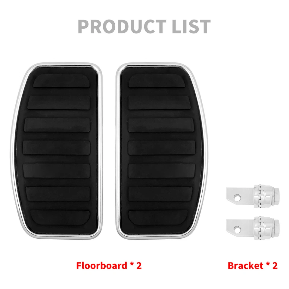 Front Rear Footboard Floorboards Fits For Honda VTX 1800 1300 Shadow VT750 VT400 - Image 2 of 4