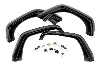 Rough Country High Clearance Flat Fender Flare Kit for 07-18 Jeep JK Wrangler