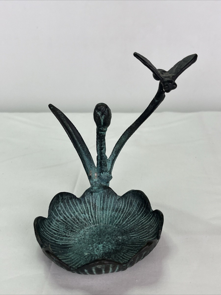 Vintage Gatco Solid Brass Bee Jewelry Holder Tray Ring Dish