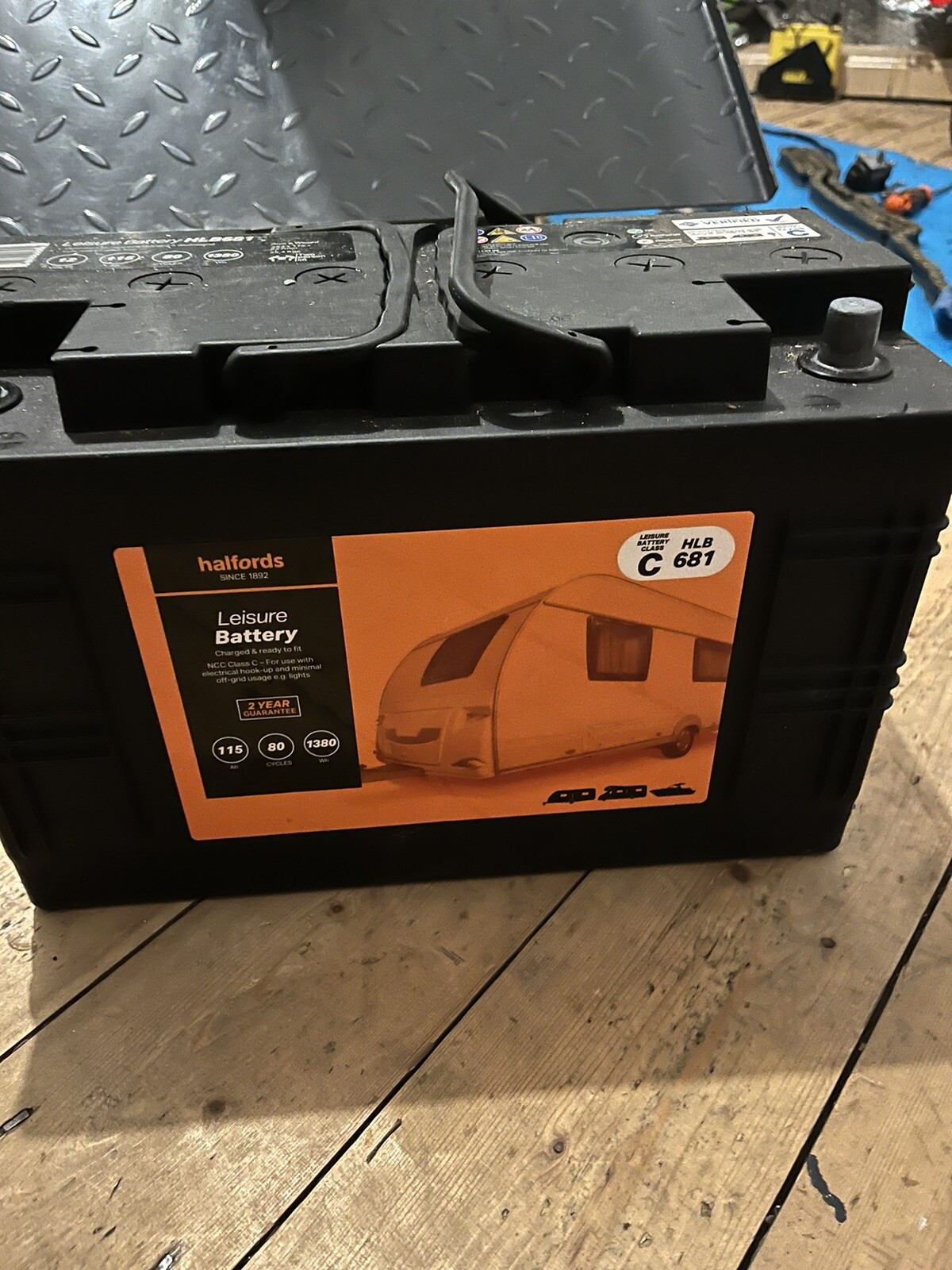Halfords leisure battery 115AH for caravan camper van eBay