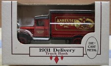 ANHEUSER BUSH BUDWEISER 1931 BOX DELIVERY TRUCK DIE CAST By ERTL NIB FREE SHIP