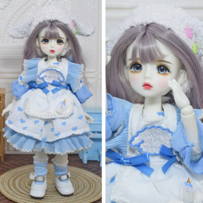 30cm Mini BJD Doll 1/6 SD Dolls with Clothes Set Wig Shoes Makeup Dressup Toys