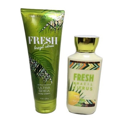 Bath and Body Works ''Fresh Brazil Citrus'' Fragrance Set Body Lotion & Body Cream