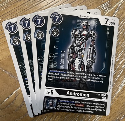 Andromon Ex1-048 C Classic Collection Digimon TCG NM Playset Of 4 