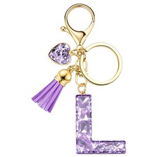 Initial Keychain Letter Bag Charms for Women, With Artificial Diamond Cute Pu...