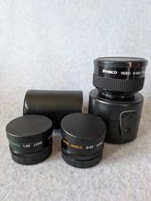 Ambico Video V-0313 2.0x, 3100 Wide Angle 0.5x  Telephoto 1.5x Caps  Container