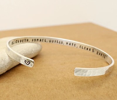 925 cuff bracelet hammered classic cuff Bracelets, Hammered Women Bracelets