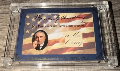 2025 A Word From POTUS Warren G Harding Presidential Archive Relic 50/99 PA-WH29