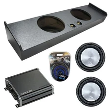 09-15 Ford F-150 Super Crew Truck Harmony R124 Dual 12" Rhino Sub Box & CXA800.1