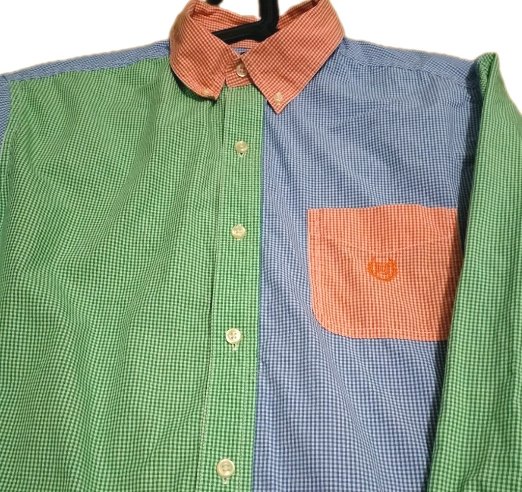 CHAPS RALPH LAUREN Patchwork Color Block Button D… - image 1