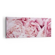 Quadro su Tela 100x40cm Bouquet fiori rosa Stampe Immagini Quadri Moderni Murale