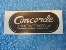 BRANIFF INTERNATIONAL EXTREMELY RARE 1980 CONCORDE AIRPLANE STICKER DECAL NEW