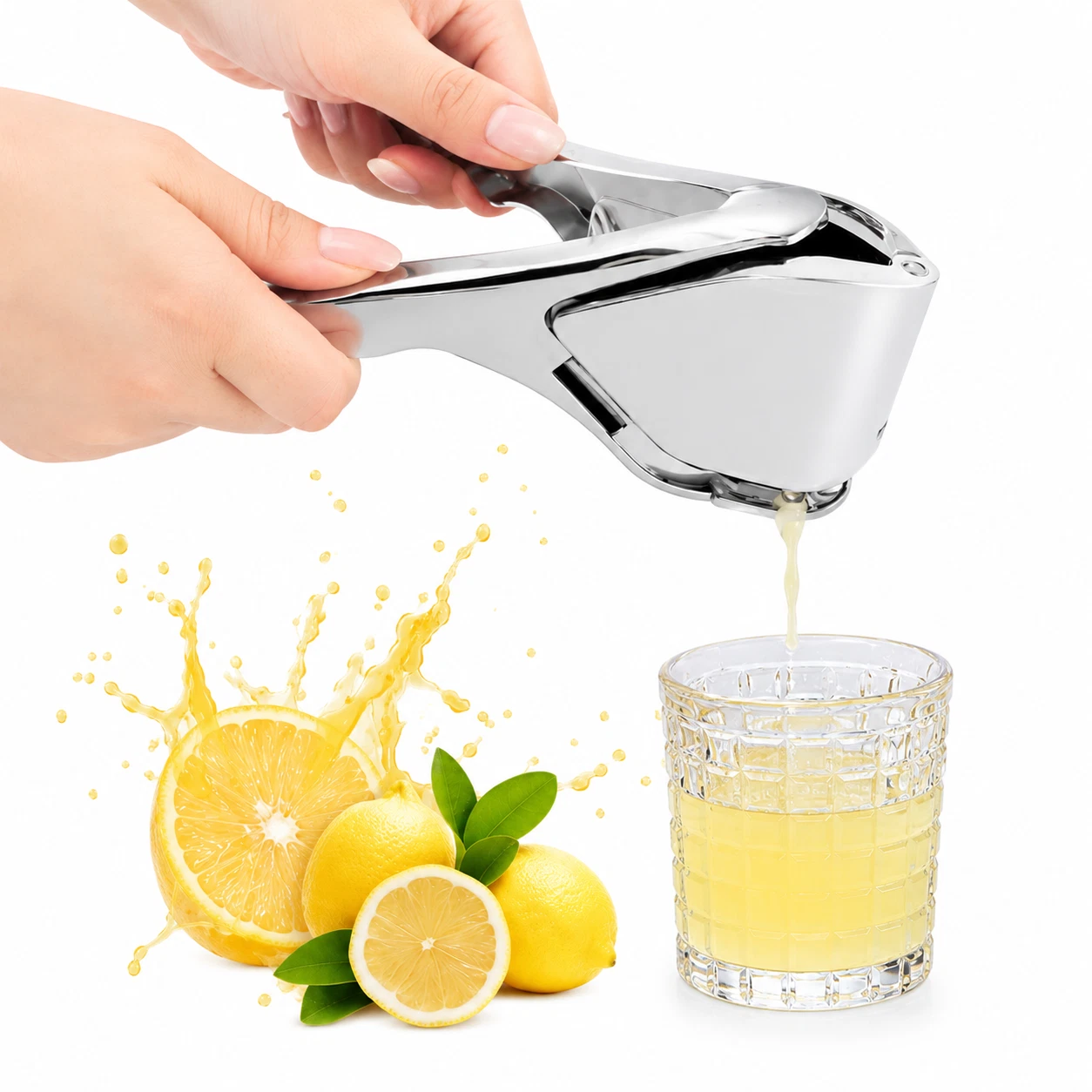 Bagrox Lemon Squeezer Stainless Steel Fold-Flat Handheld Manual Citrus Juicer