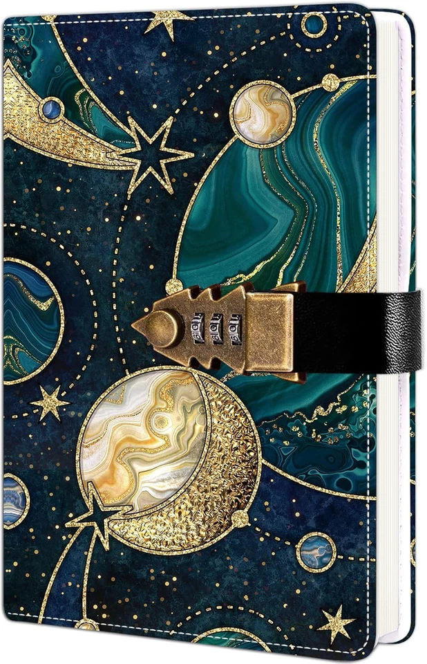 ZXHQ Tagebuch Mit Schloss Für Mädchen Und Frauen, Geheimes Schloss-Tagebuch Mit