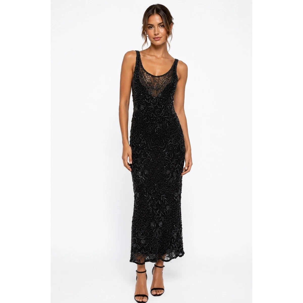 scala black beaded dress Dresses for Women for sale Size:M36X32 Ball gown swatch-sand Black One Strap Prom