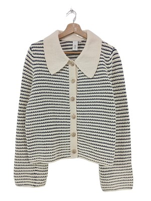 YAS Cardigan Damen Jacke Gr. DE 40 creme-schwarz Casual-Look