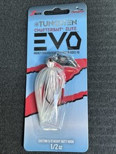 Z-Man Tungsten Chatterbait Elite Evo 1/2oz White.