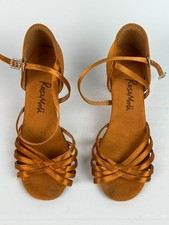 Women's RoseMoli Rhythm Latin Dance Shoes Ballroom Salsa Copper Gold 36