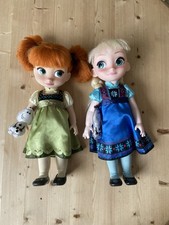 Disney Animator 16" Dolls, Frozen Elsa & Anna,used