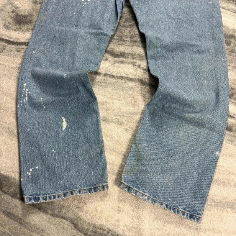 VTG Carhartt 90s Traditional Fit Light Wash Denim Workwear Jeans Size 36 x 32 image 2