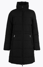 Ladies ex M&S COAT Burgundy Thermowarmth Padded Warm Hooded Long Puffer