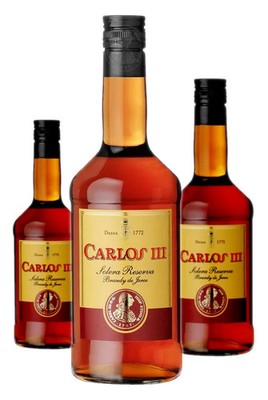 3 x Osborne - Carlos III Solera Reserva Brandy de Jerez
