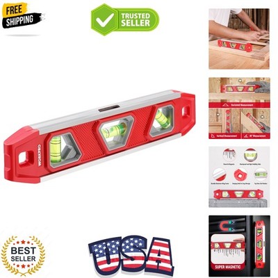 9-Inch Torpedo Level Magnetic, Small Leveler Tool with 3 Different Bubbles 45...