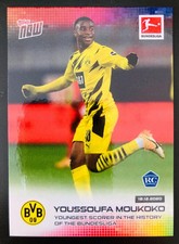 2020 Topps Now Bundesliga #71 Youssoufa Moukoko Youngest Scorer RC Rookie Card. rookie card picture