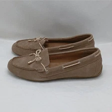 Eurosoft by Sofft Womens Loafers Shoes Size 9M Suede Tan Slip On Moc Toe