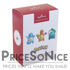 Hallmark Ornament 2025 Mini Pokémon Squirtle, Charmander, Bulbasaur Set BAD BOX