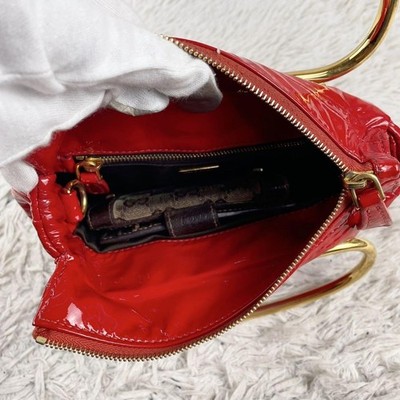 ブラックミニバッグ Miu Miu Leather Shoulder Bag Auth Red Women Italy 123107 | eBay
