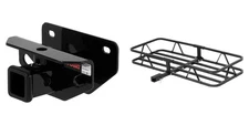 Trailer Hitch Receiver w/ Cargo Carrier Basket Fixed 500 lbs CURT Class 3 #13333