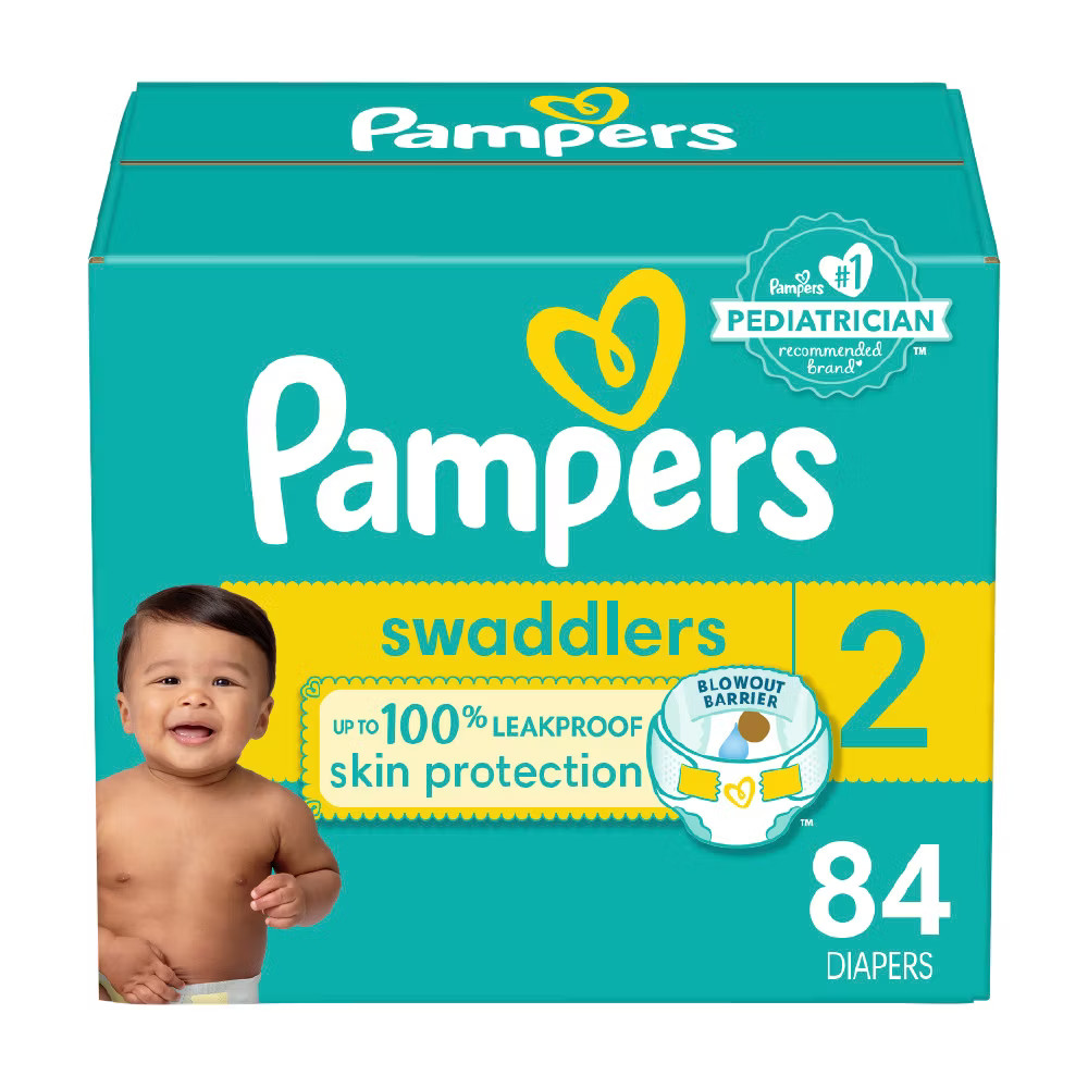 Pampers Swaddlers Active Baby Diapers Super Pack - Size 2 - 84ct