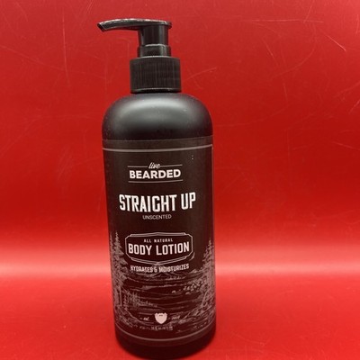 Live Bearded-Straight Up Unscented All Natural Body Lotion Moisturizer 16 fl.oz