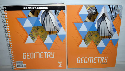 BJU Press Geometry 4th Edition student text and TE Part 2 New 2016
