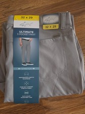 Greg Norman Men's Gray Ultimate 5 Pocket Tech Stretch Pants 32x29 32x34 34x29