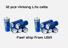 12 PCS Yinlong 2.3V 40Ah 66160H Battery  LTO Solar Cells car audio titanate