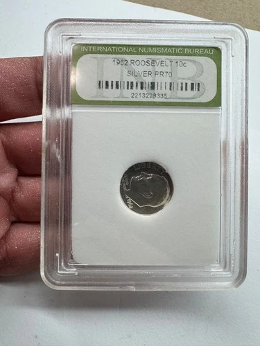 Photo of a 1962-P Roosevelt Dime Proof from an eBay listing that sold on Jul 15, 2026