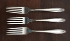Vintage Sterling Prelude 7 1/4 " Forks by International Sterling Silver Set of 3