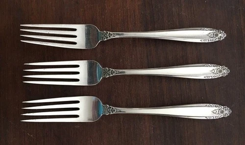 Vintage Sterling Prelude 7 1/4 " Forks by International Sterling Silver Set of 3