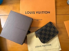 Authentic LOUIS VUITTON Damier Ebene Zippy Coin Purse TH1038