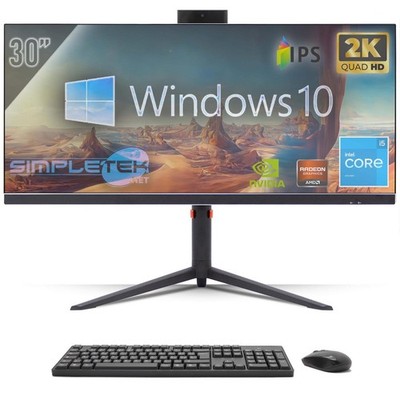 All In One 30'' Gaming 2K I5 Ram 16Gb Ssd 480Gb Gpu Gtx1660 6Gb Windows 10 Pro