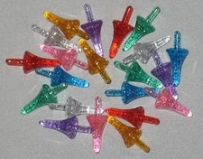 21 Vintage Style Small Astro Rocket Ceramic Christmas Tree Glitter Bulbs