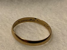 2.5mm  Yellow Gold Wedding Ring, Band 9ct Gold Hallmarked 1.5g Size T